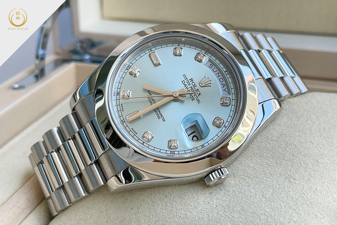 Rolex Day-Date Platinum Ice Blue Diamond-Set Series G