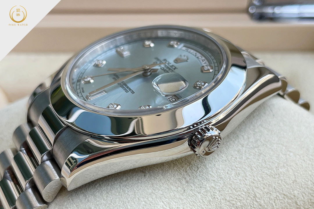 Rolex Day-Date Platinum Ice Blue Diamond-Set Series G