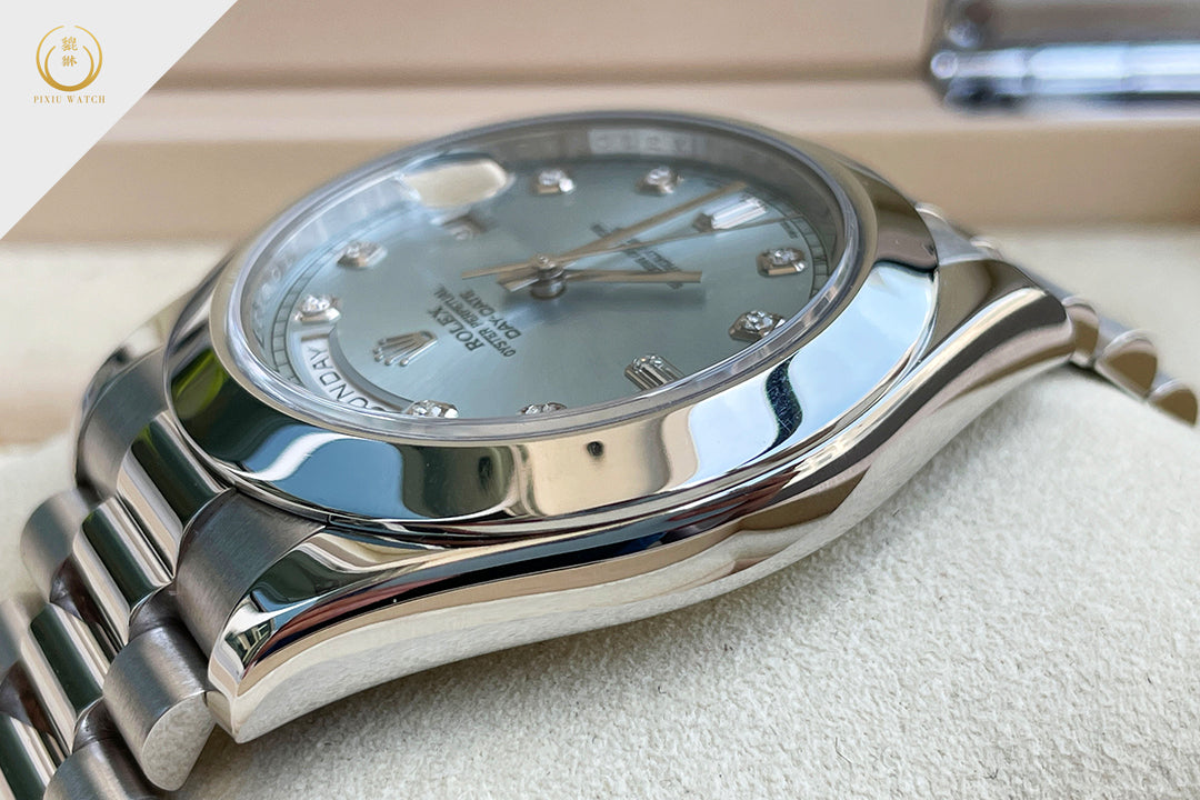 Rolex Day-Date Platinum Ice Blue Diamond-Set Series G
