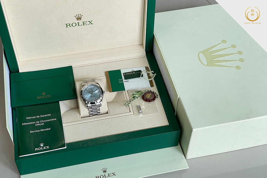 Rolex Day-Date Platinum Ice Blue Diamond-Set Series G
