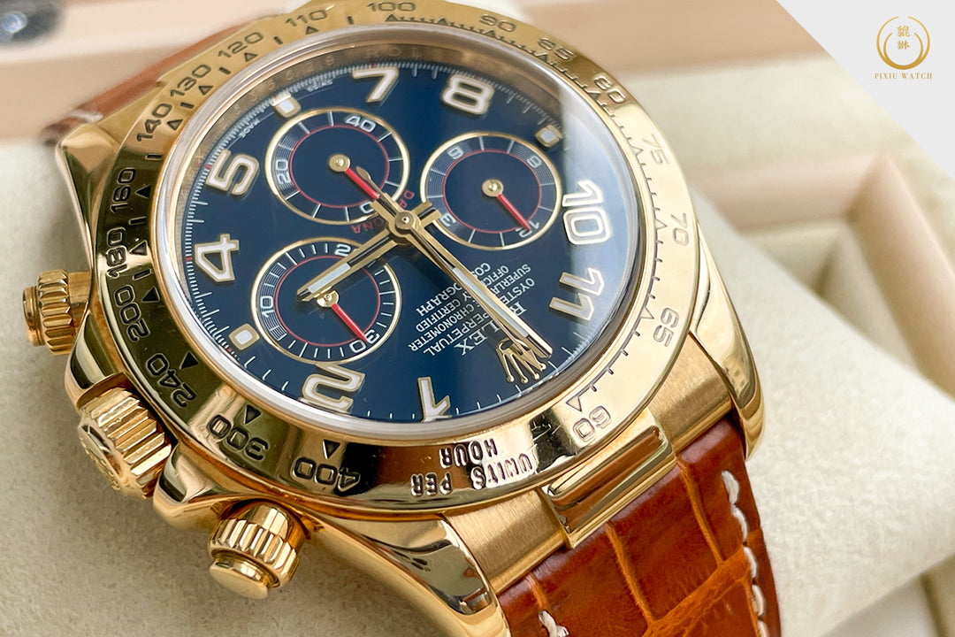 Rolex Daytona Blue Racing Yellow Gold