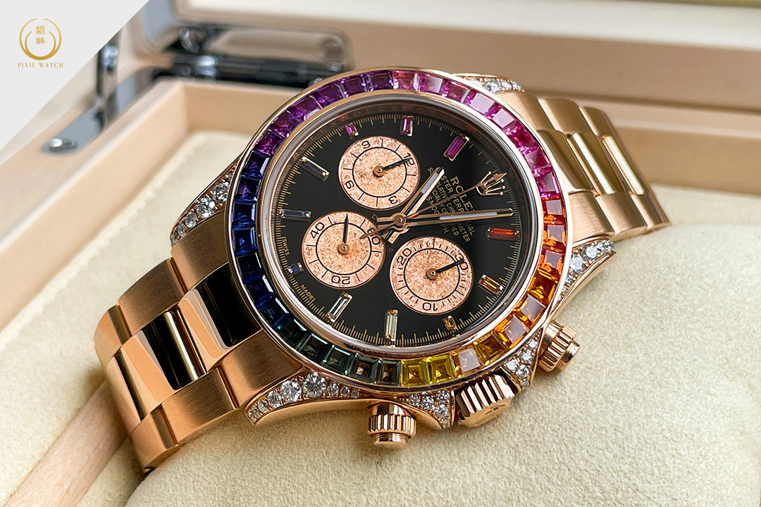 Rolex Daytona Full Rose Gold Rainbow