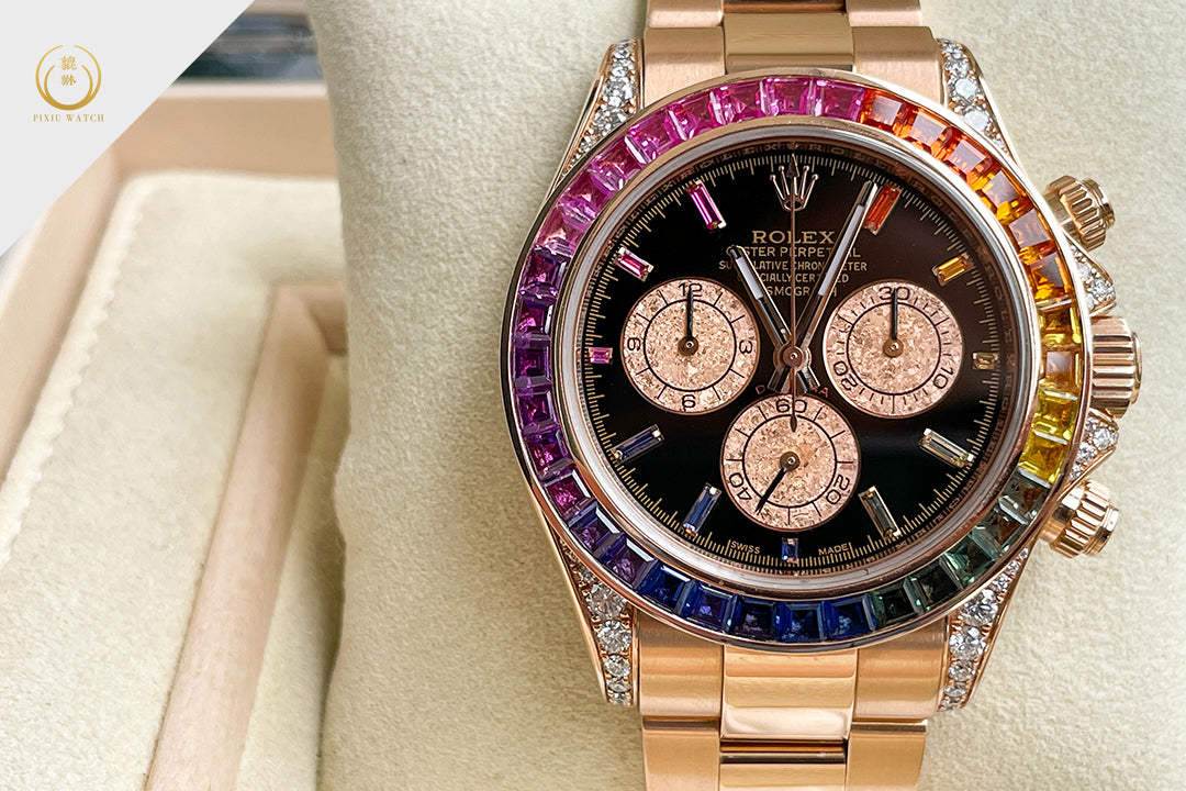 Rolex Daytona Full Rose Gold Rainbow