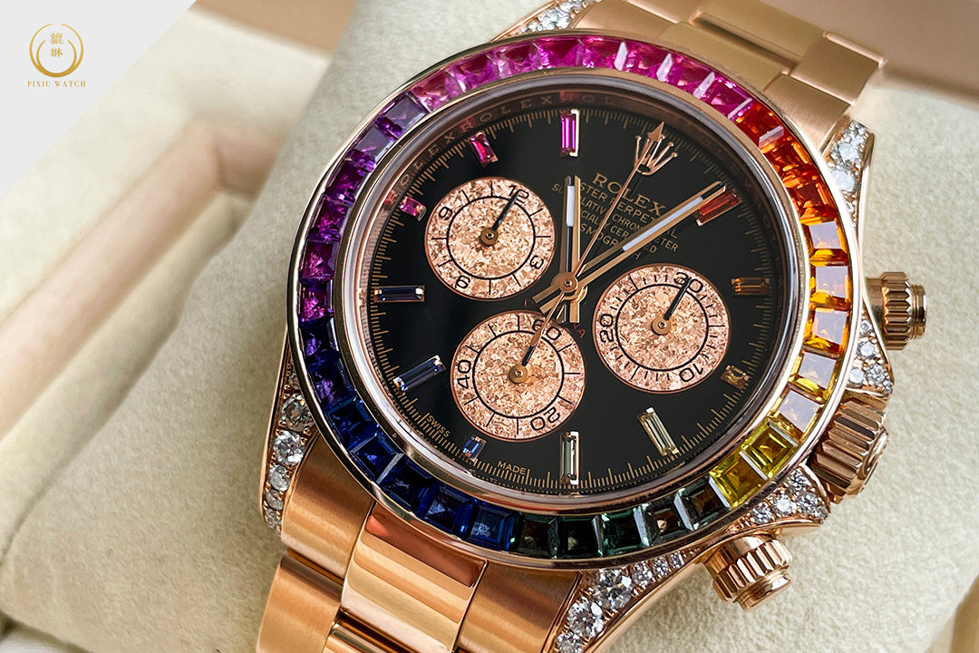 Rolex Daytona Full Rose Gold Rainbow
