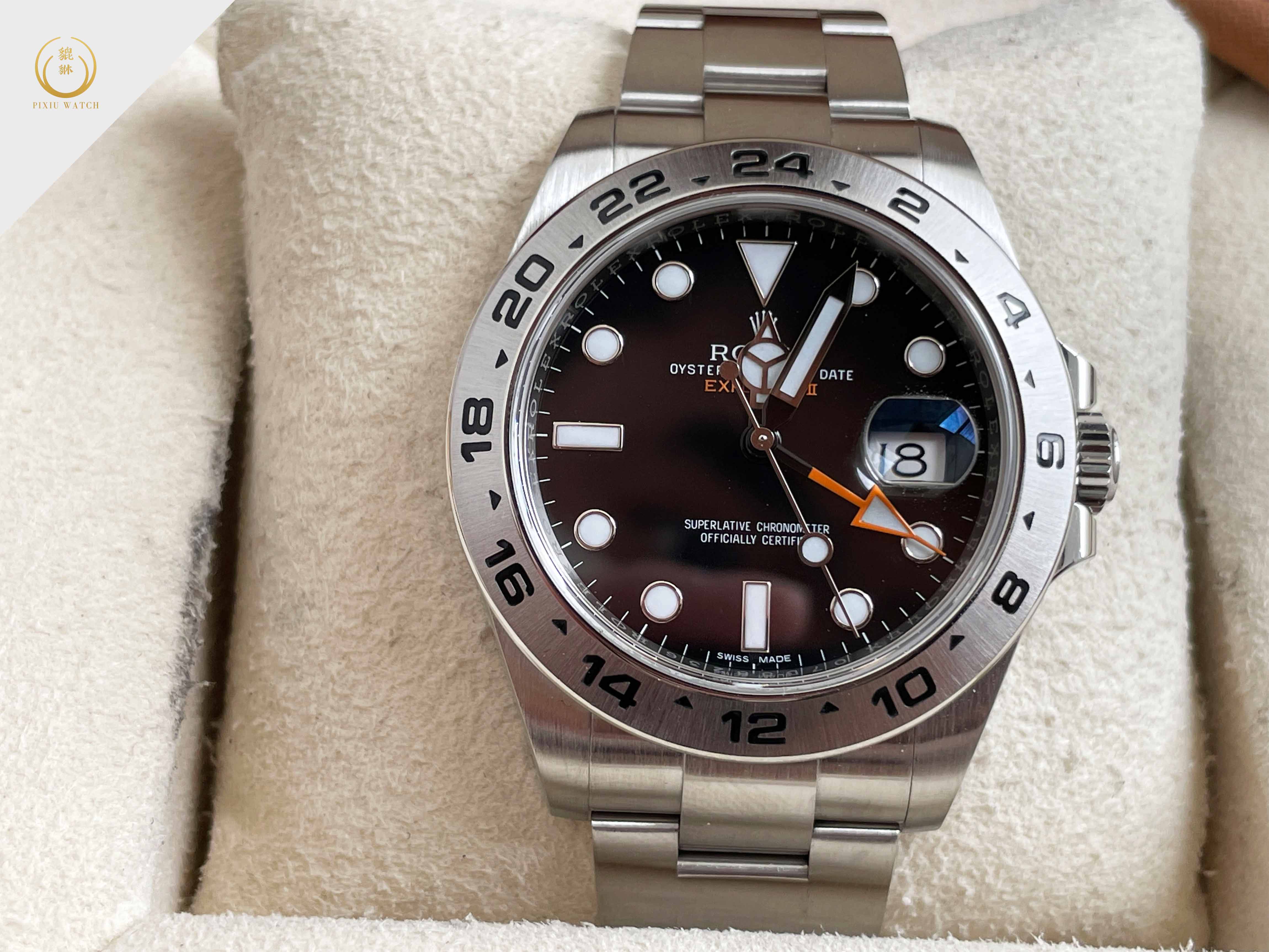 Rolex Explorer II หน้าดำ เข็มส้ม
