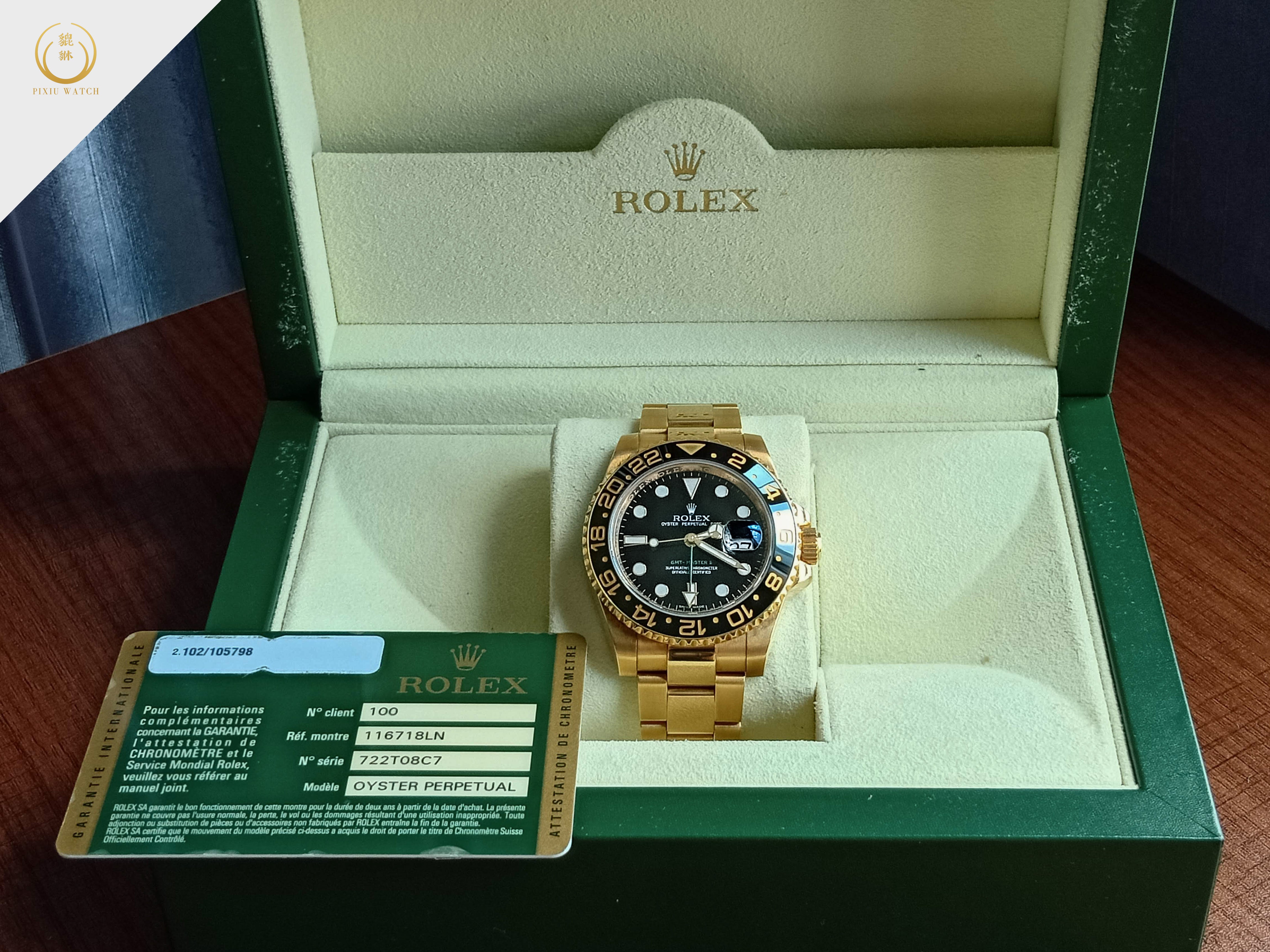 Rolex GMT-MASTER II Full Yellow Gold