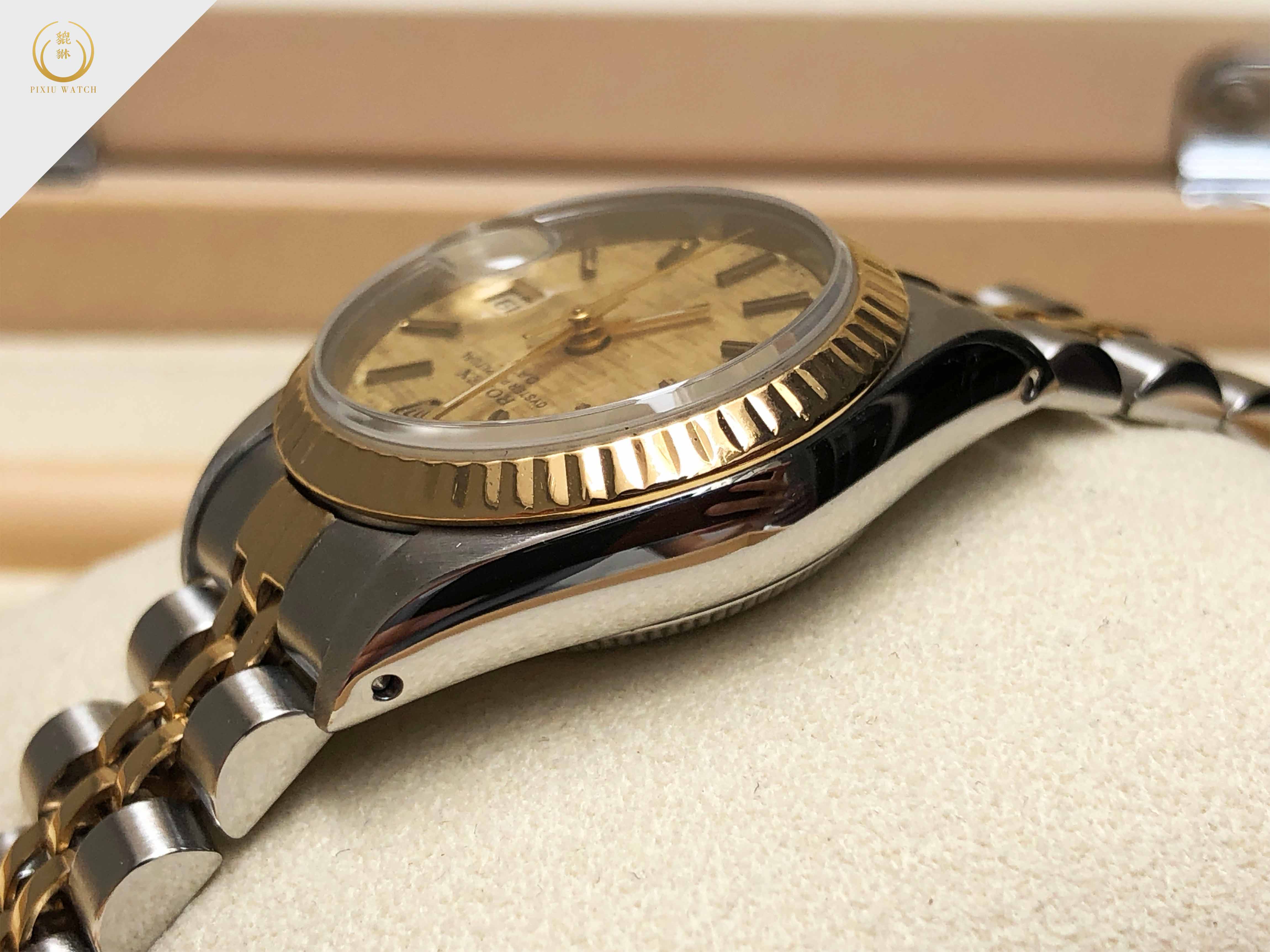Rolex Oyster Perpetual Lady Date Two Tone Linen Dial