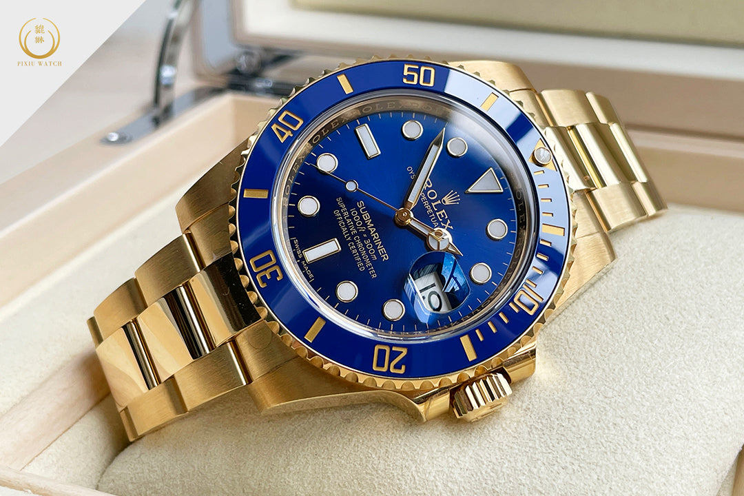 Rolex Submariner Full Yellow Gold Blue Dial