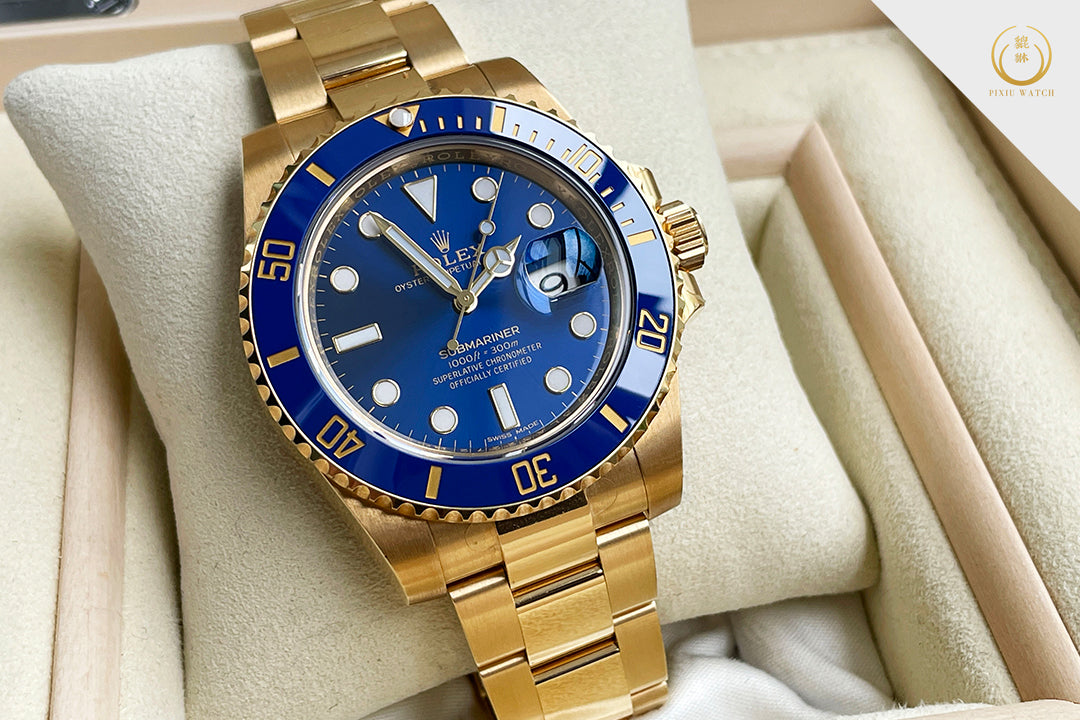 Rolex Submariner Full Yellow Gold Blue Dial