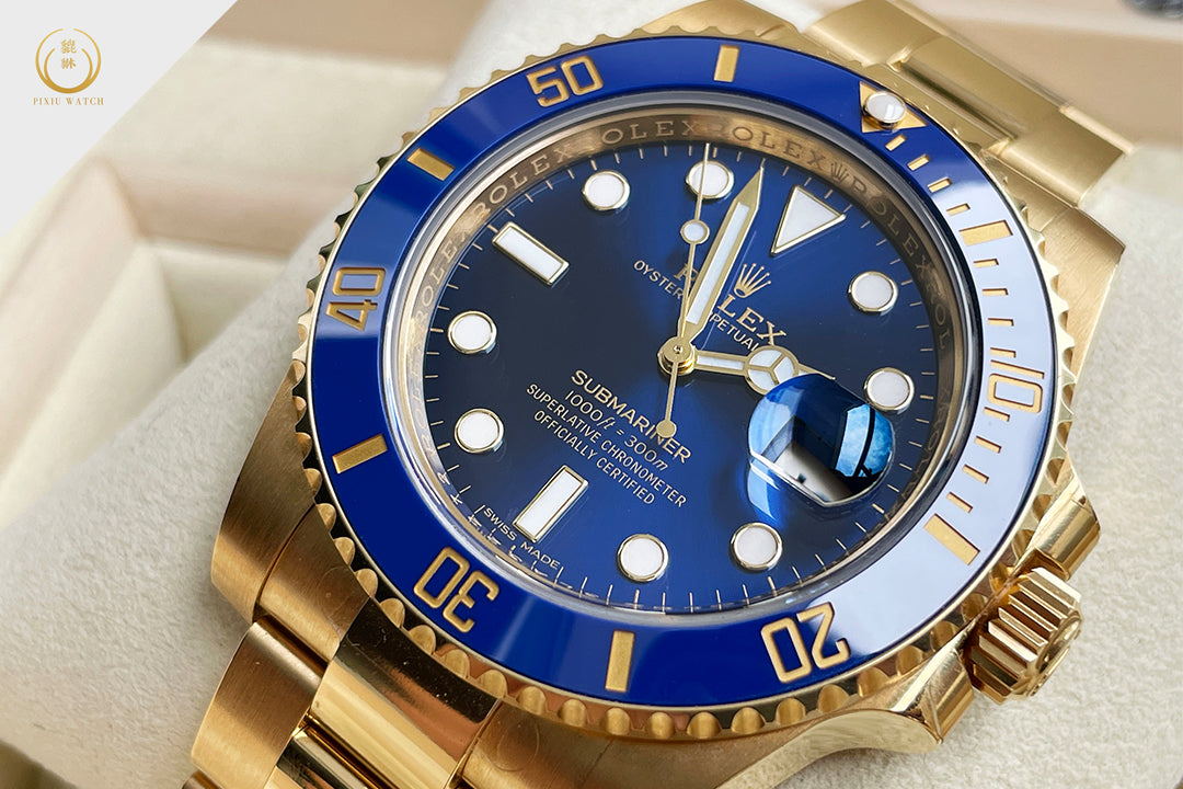 Rolex Submariner Full Yellow Gold Blue Dial