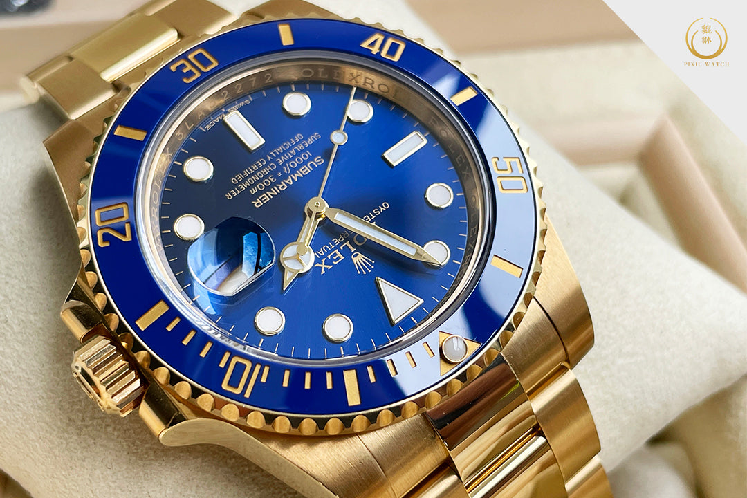 Rolex Submariner Full Yellow Gold Blue Dial