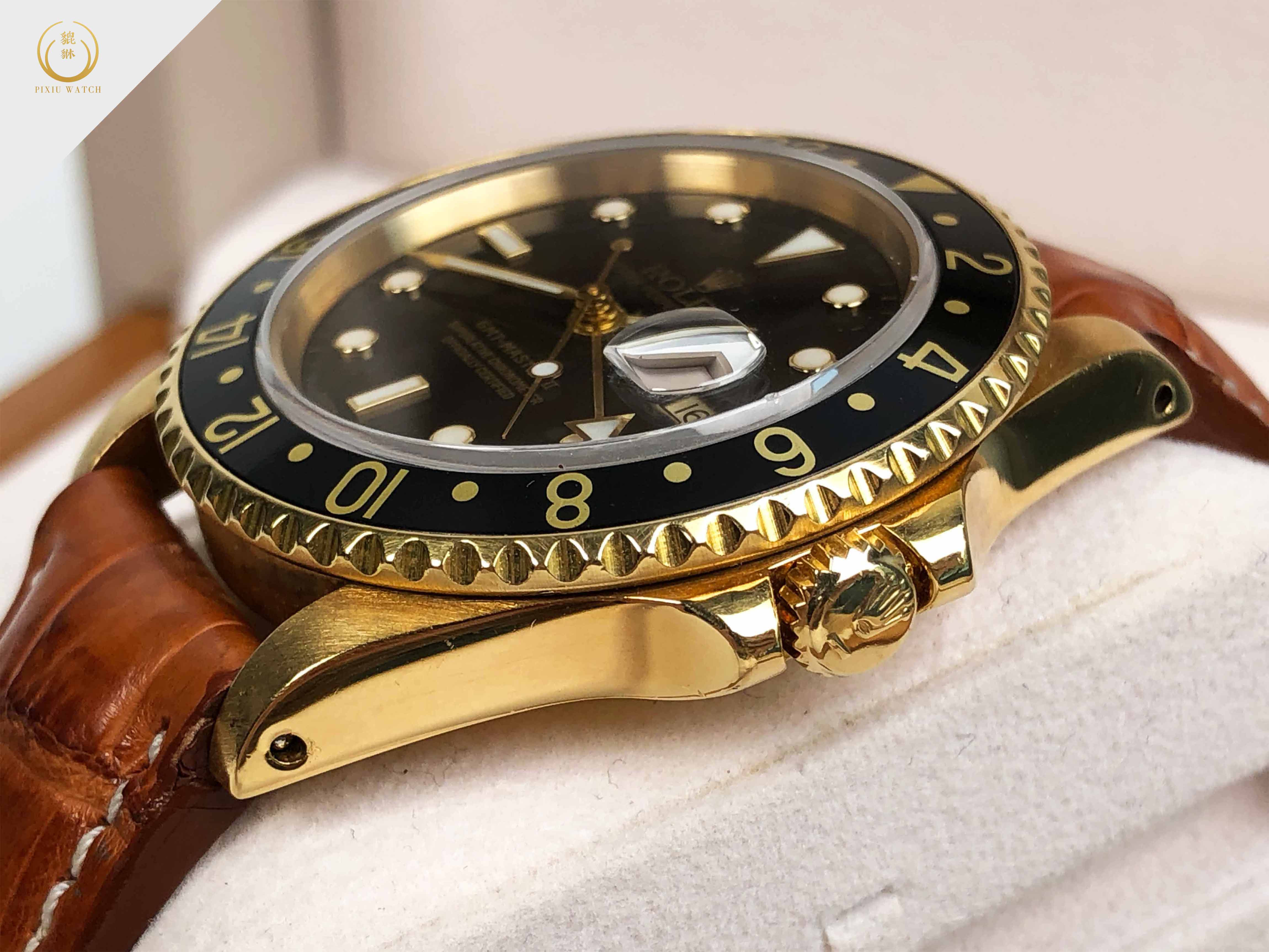 Rolex Vintage GMT-MASTER II 18K Yellow Gold (16718)