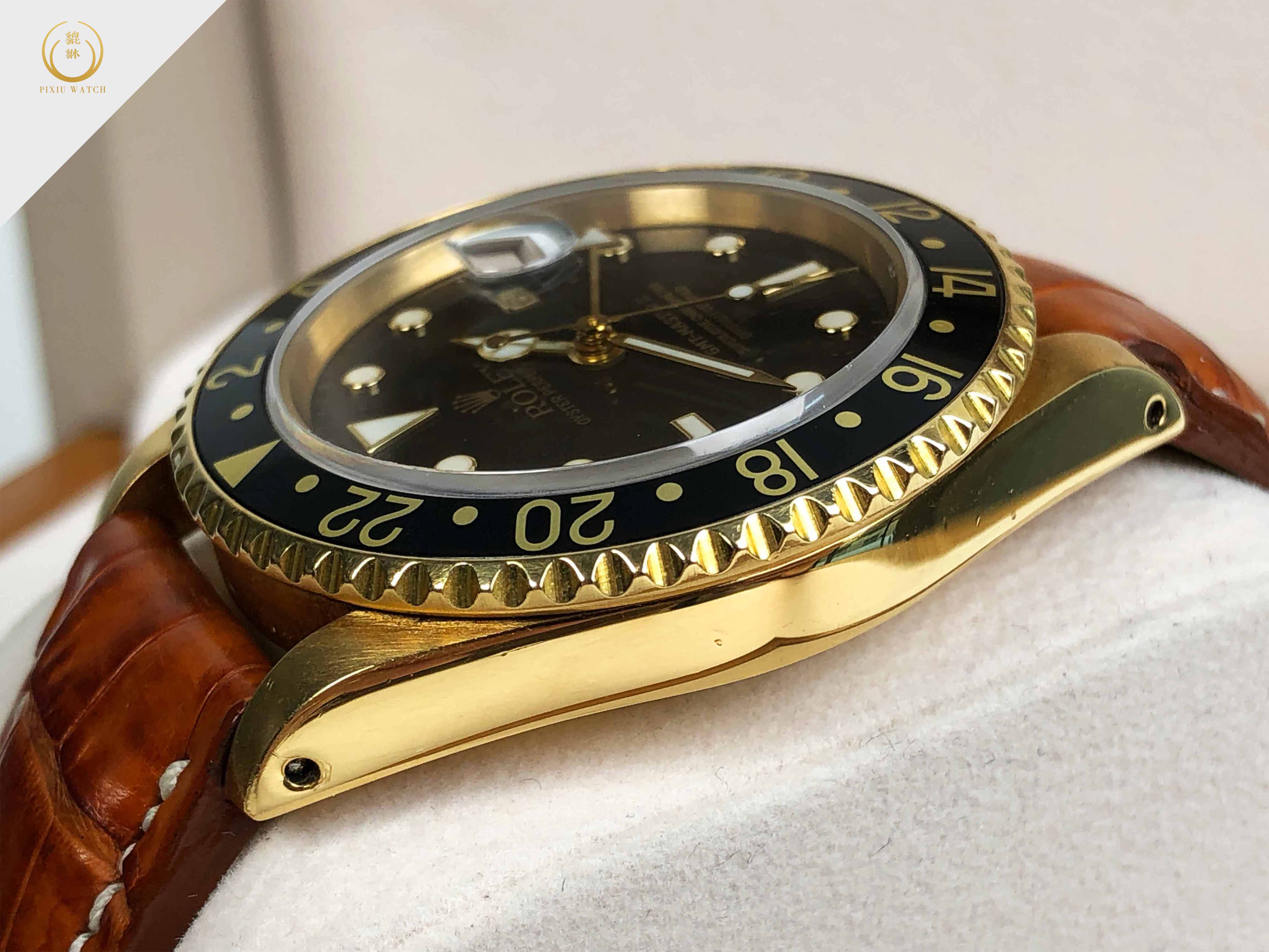 Rolex Vintage GMT-MASTER II 18K Yellow Gold (16718)