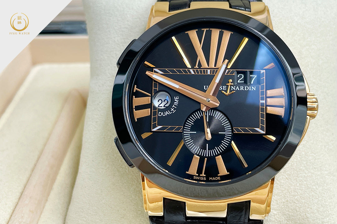 Ulysse Nardin Executive Dual Time Rose Gold Ceramic