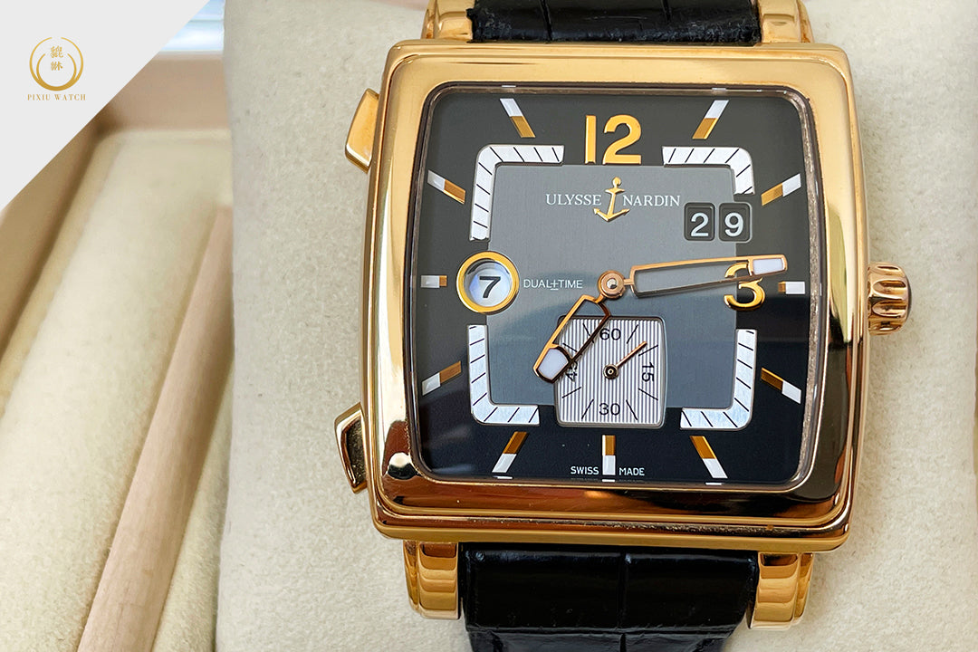 Ulysse Nardin Quadrato Dual time 18K Rose Gold