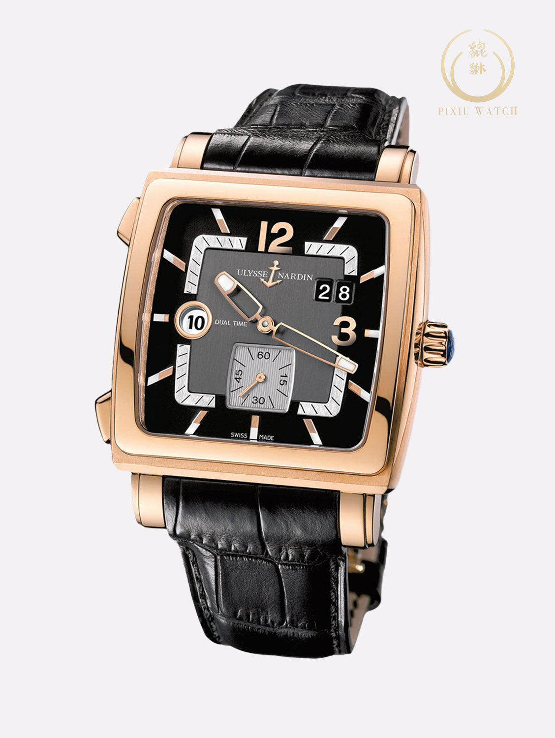 Ulysse Nardin Quadrato Dual time 18K Rose Gold