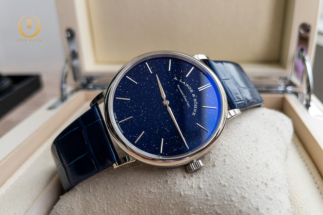 A. Lange & Sohne Saxonia Thin “Aventurine” White Gold