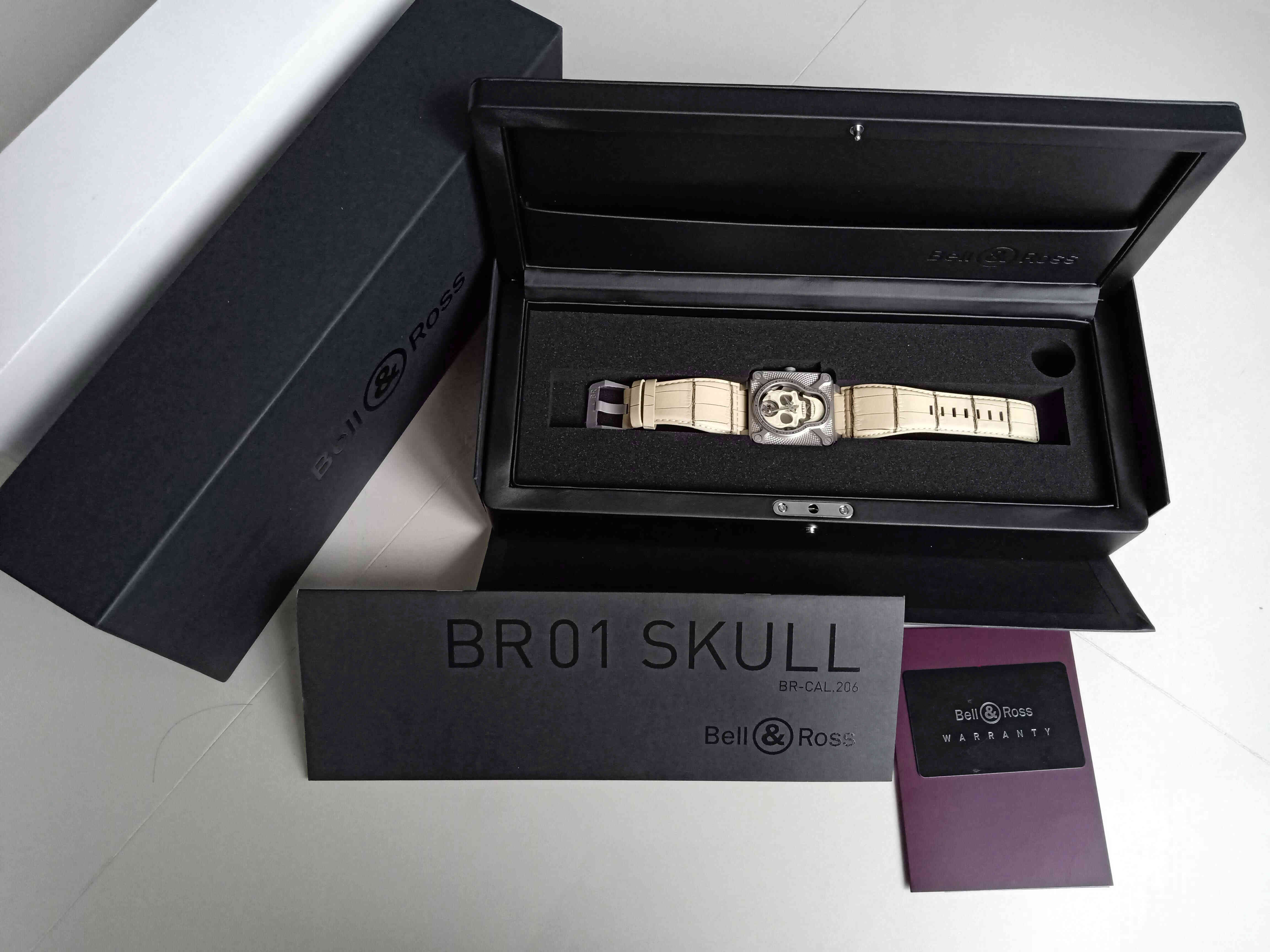 Bell & Ross BR 01 Laughing Skull White