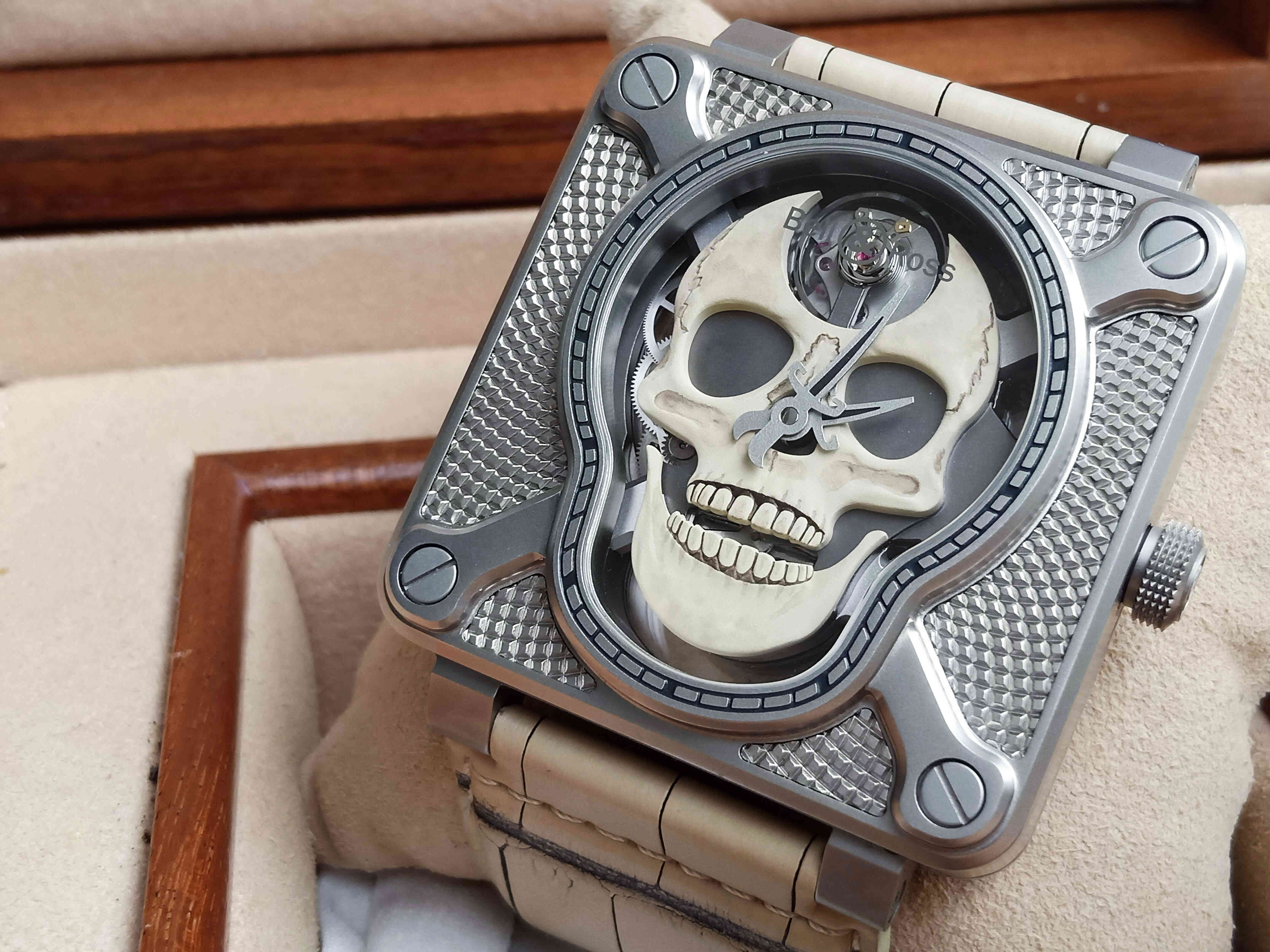 Bell & Ross BR 01 Laughing Skull White