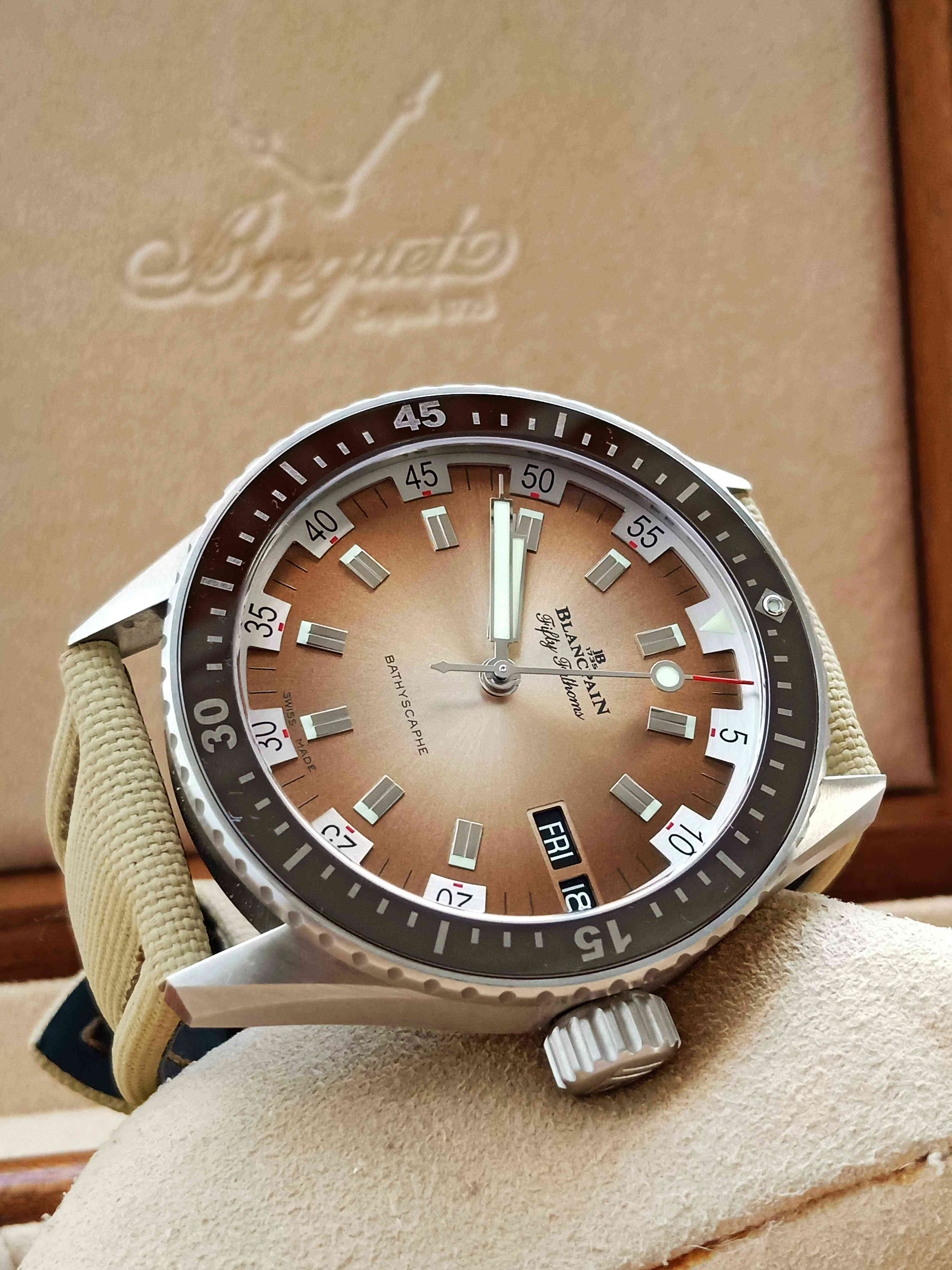Blancpain Fifty Fathoms Bathyscaphe Day Date Desert Edition