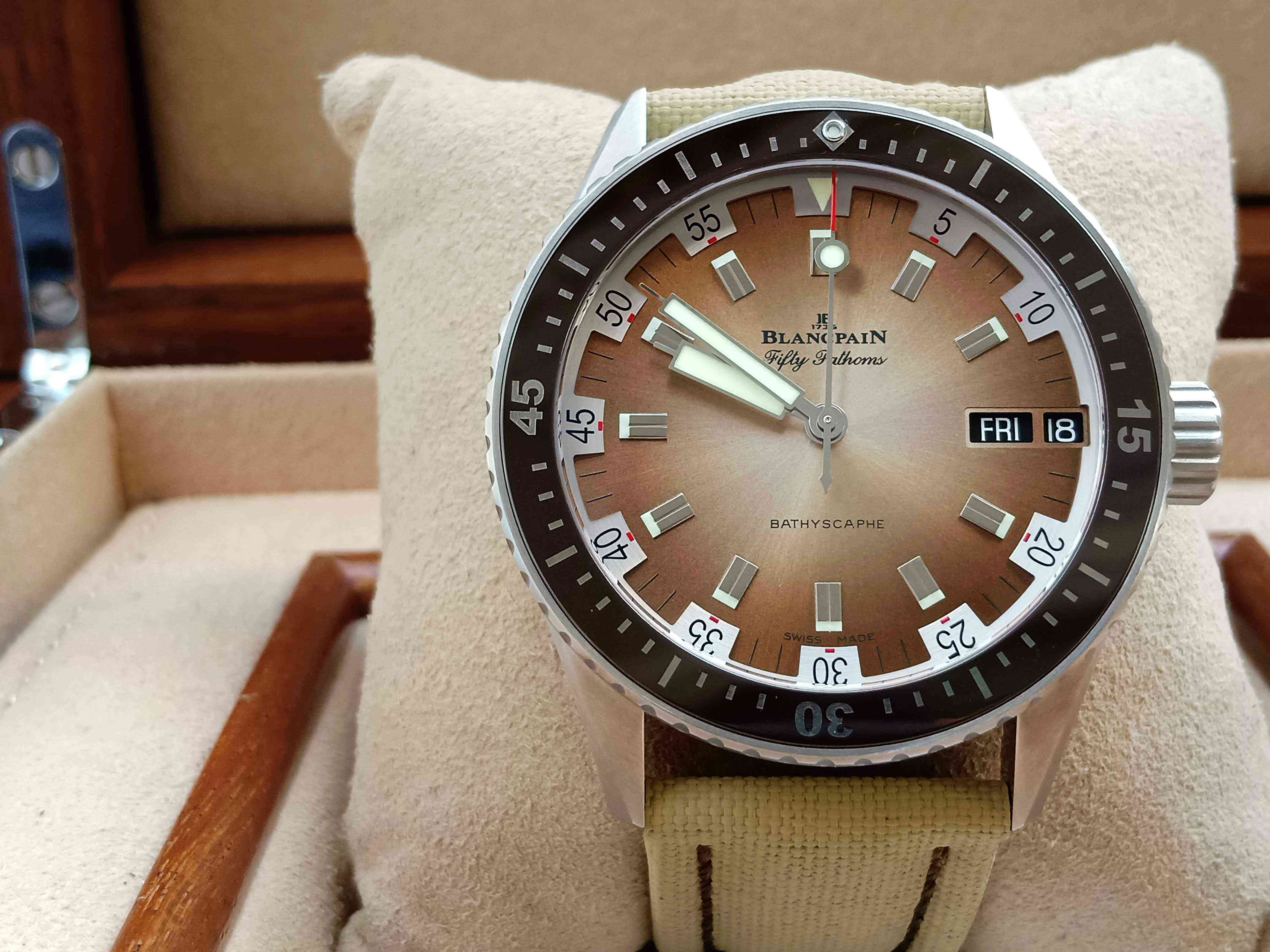 Blancpain Fifty Fathoms Bathyscaphe Day Date Desert Edition