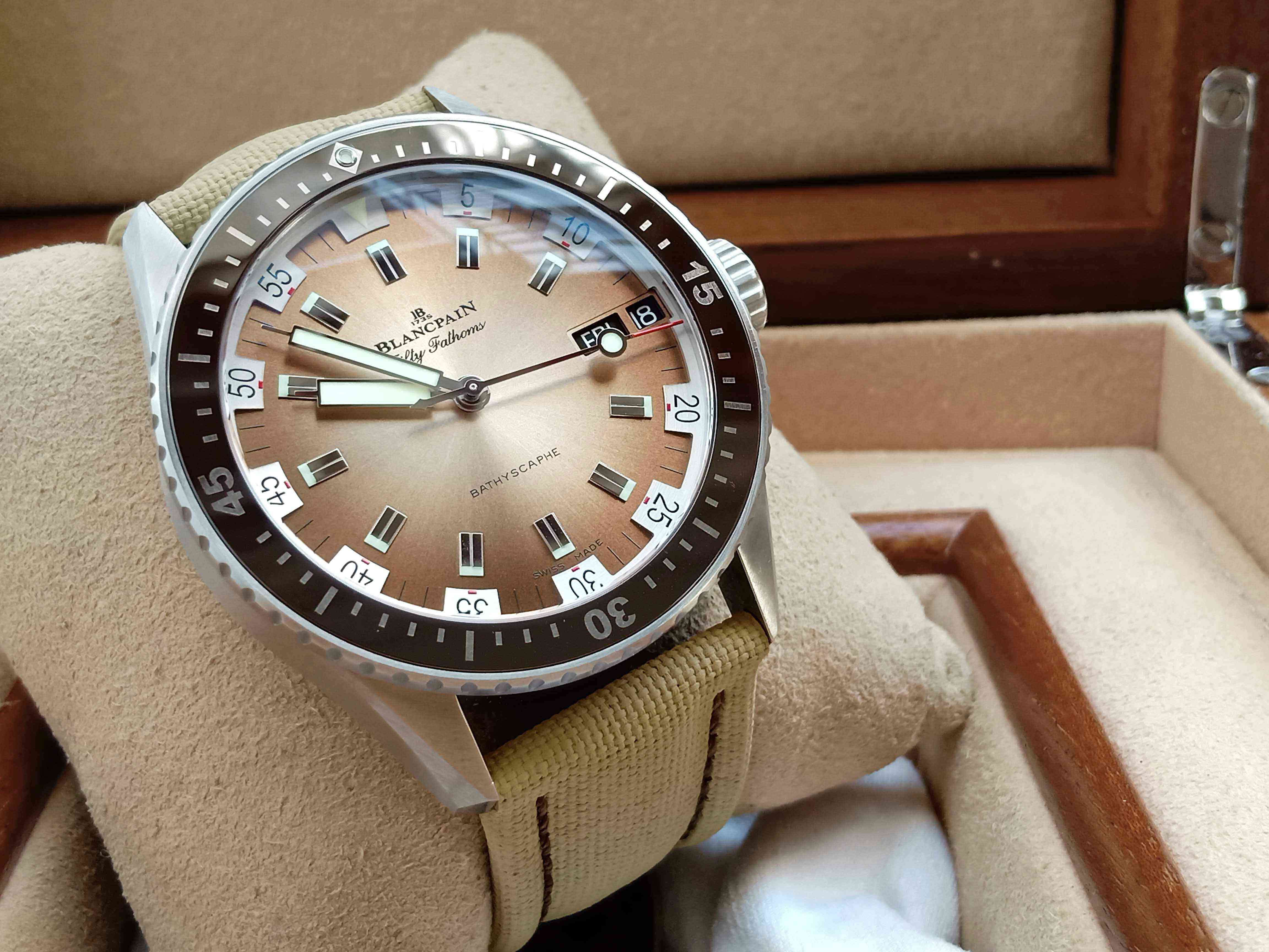 Blancpain Fifty Fathoms Bathyscaphe Day Date Desert Edition