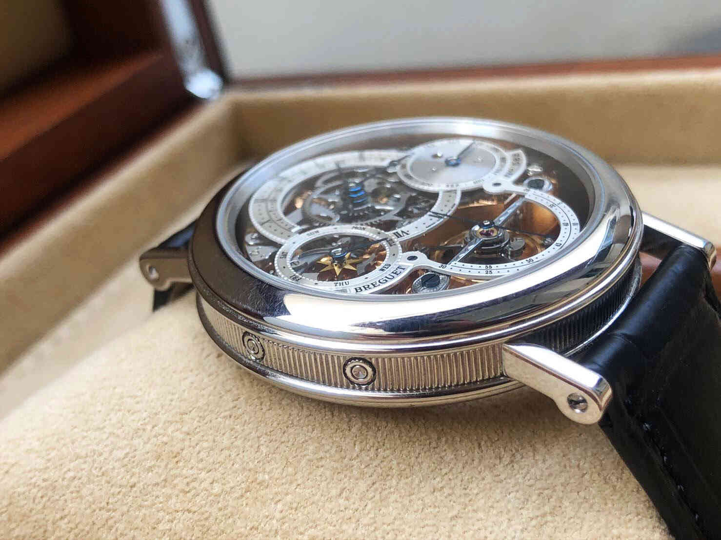 Breguet Classique Complications Tourbillion Perpetual Calendar Skeleton Platinum