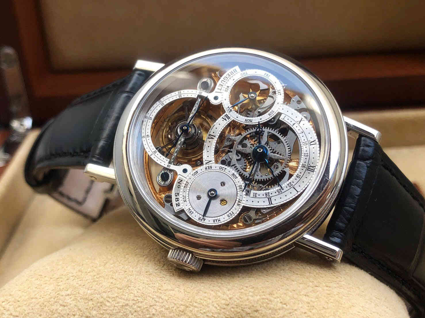 Breguet Classique Complications Tourbillion Perpetual Calendar Skeleton Platinum