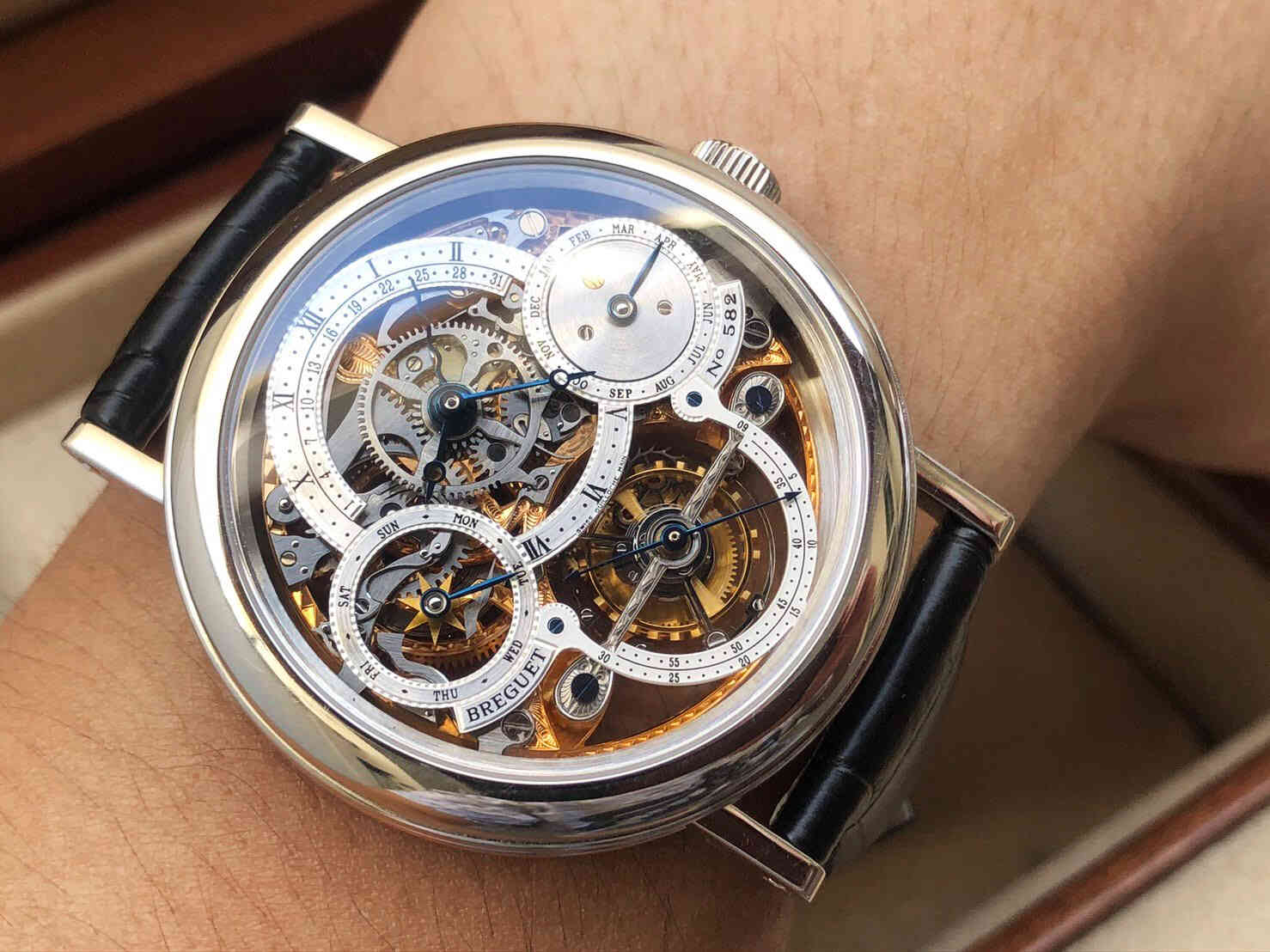Breguet Classique Complications Tourbillion Perpetual Calendar Skeleton Platinum