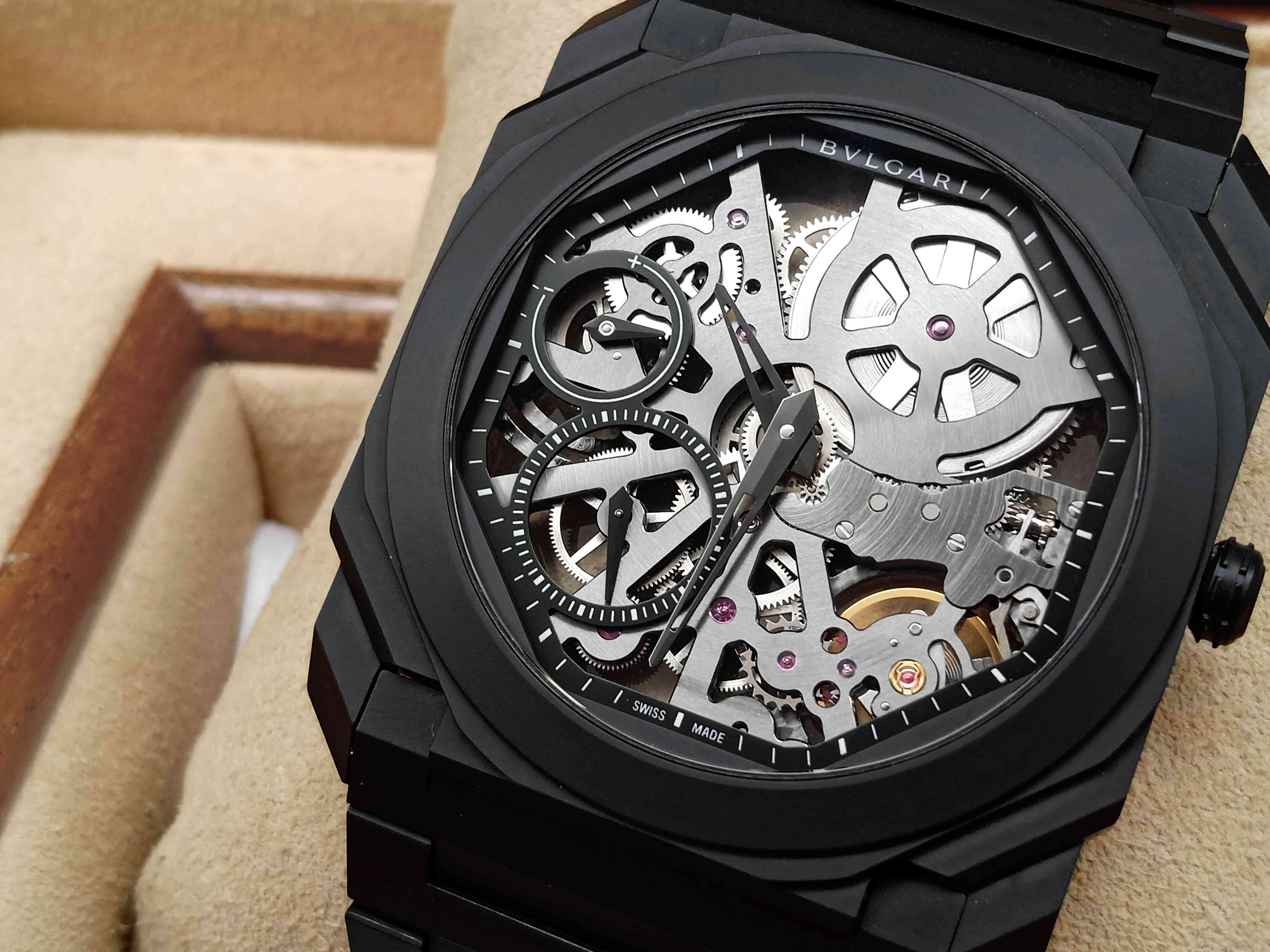 Bulgari Octo Finissimo Extra Thin Full Black Ceramic Skeleton