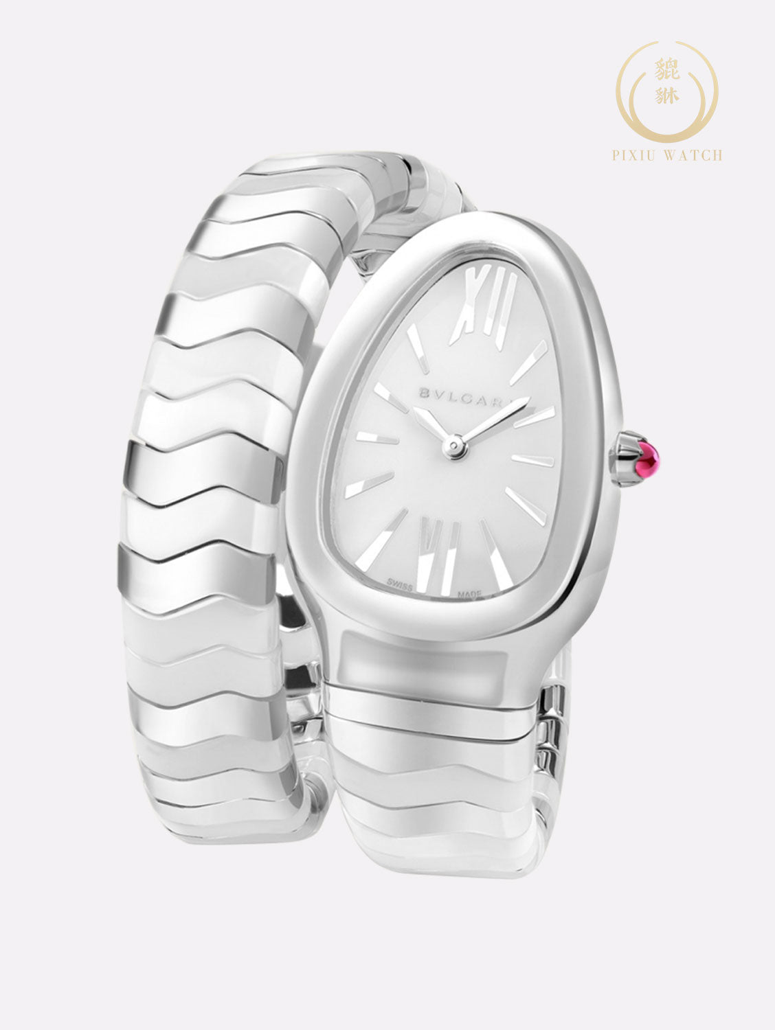 Bvlgari Serpenti Steel White Ceramic