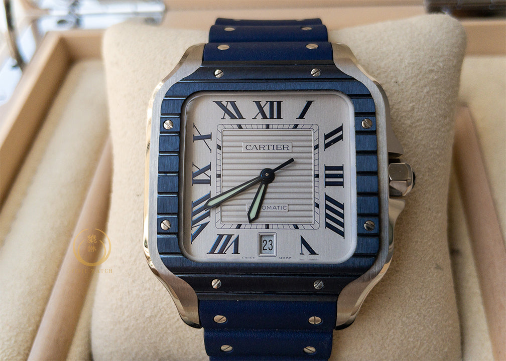 Cartier Santos Large Model Blue
