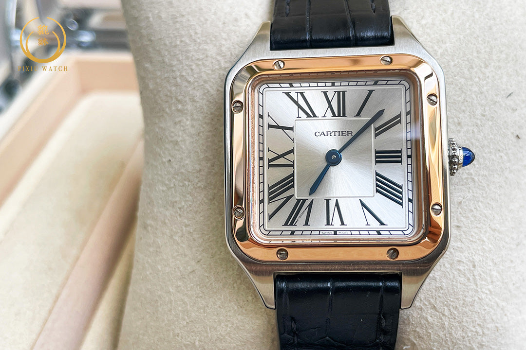 Cartier Santos Dumont Rose Gold Bezel