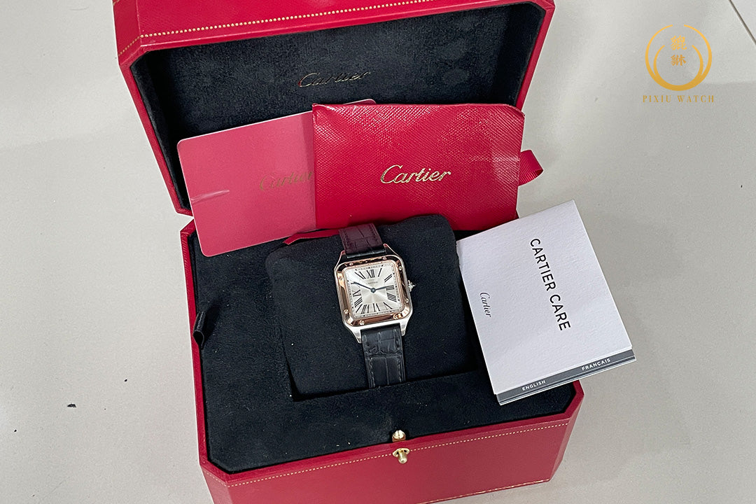 Cartier Santos Dumont Rose Gold Bezel