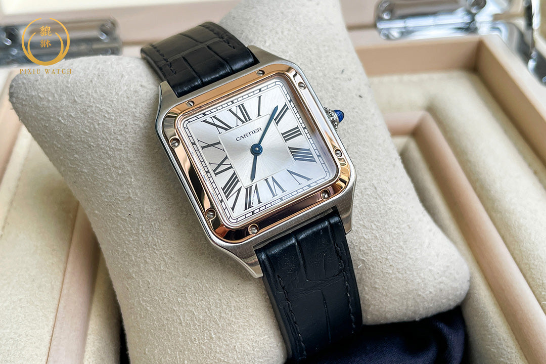 Cartier Santos Dumont Rose Gold Bezel