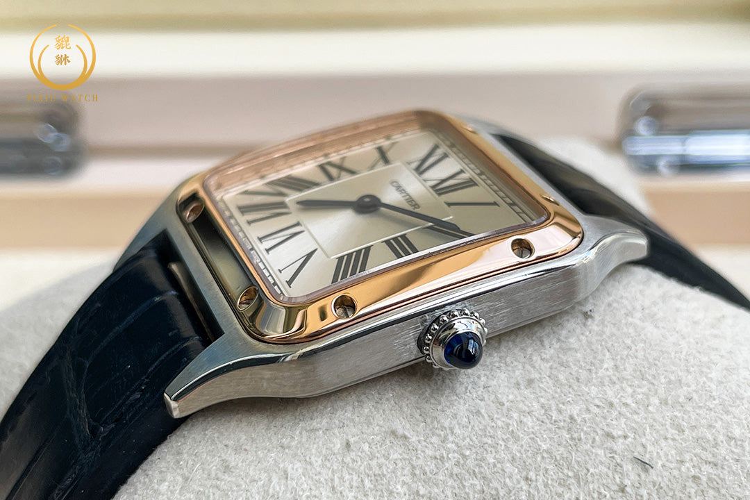 Cartier Santos Dumont Rose Gold Bezel