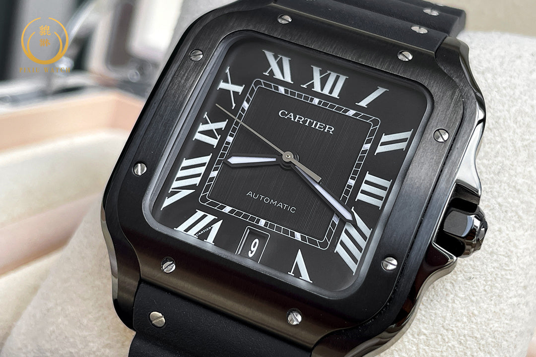 Cartier Santos Large Model Black Steel