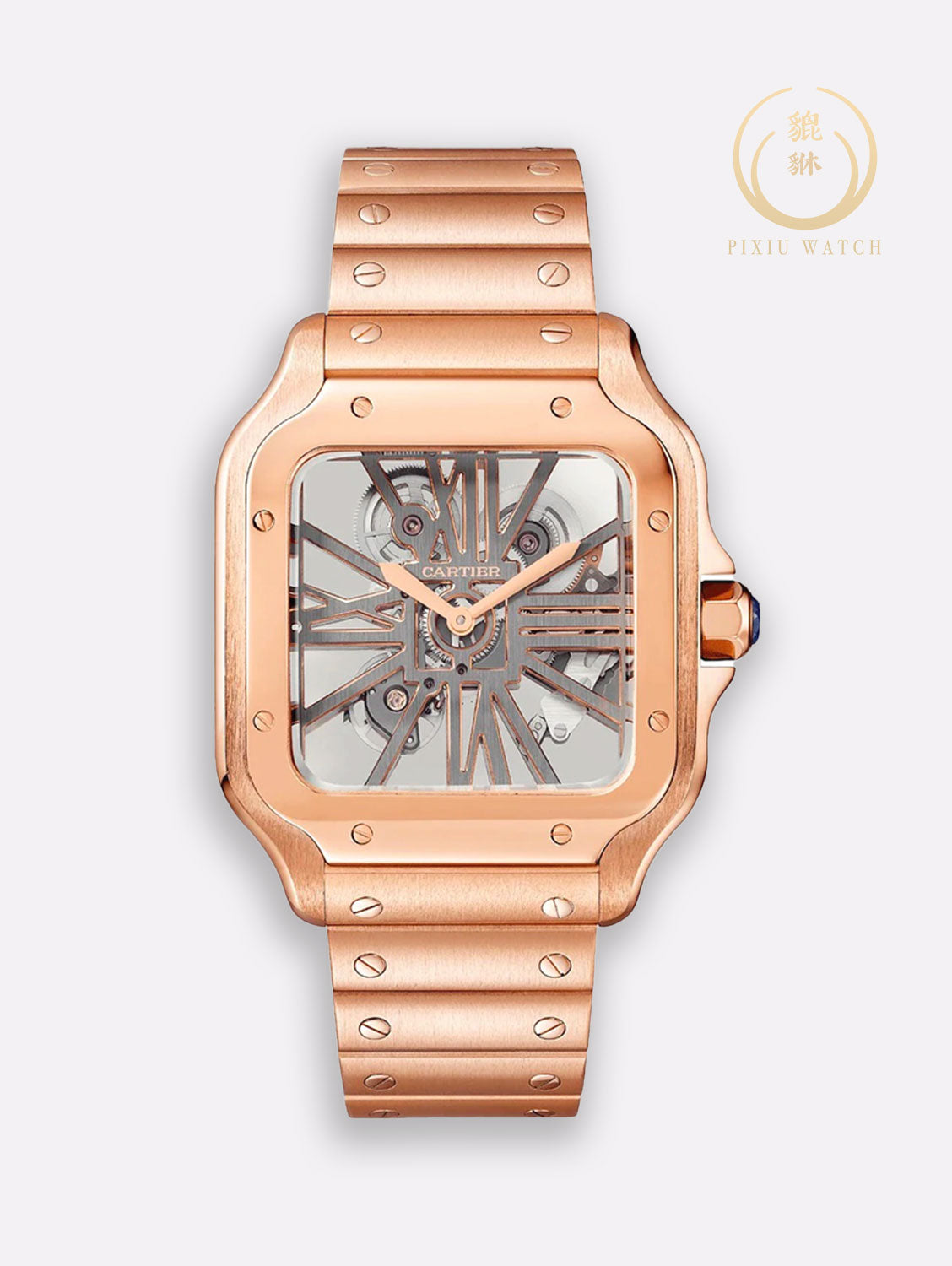 “New” Cartier Santos Skeleton Rose Gold