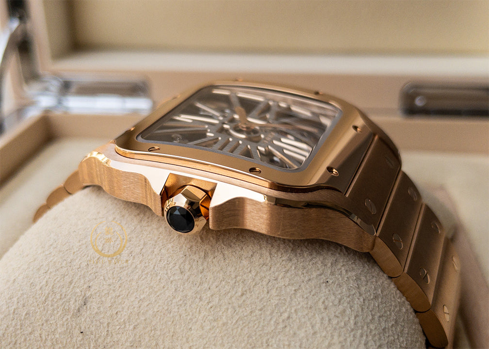“New” Cartier Santos Skeleton Rose Gold