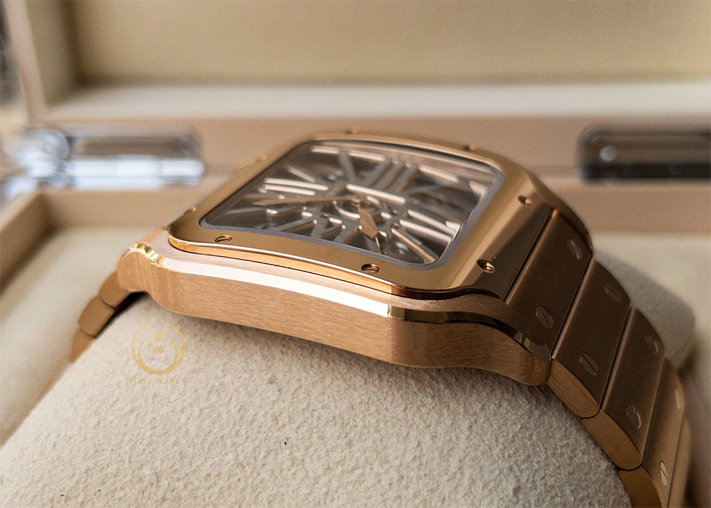 “New” Cartier Santos Skeleton Rose Gold