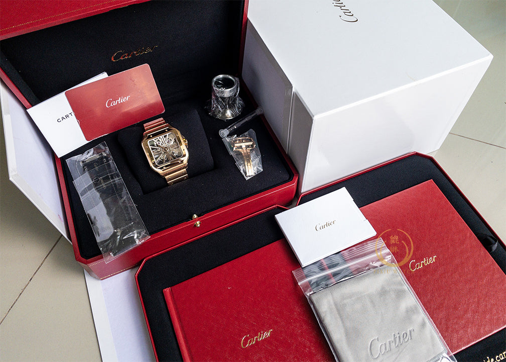 “New” Cartier Santos Skeleton Rose Gold