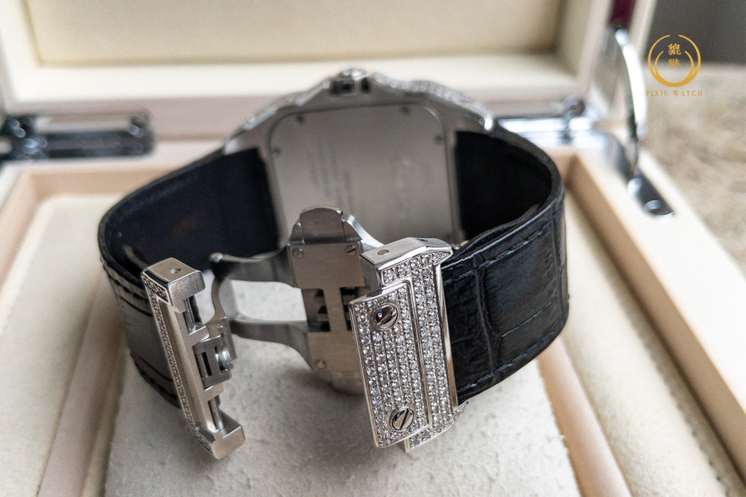 Cartier Santos 100 Full Diamond Size XL