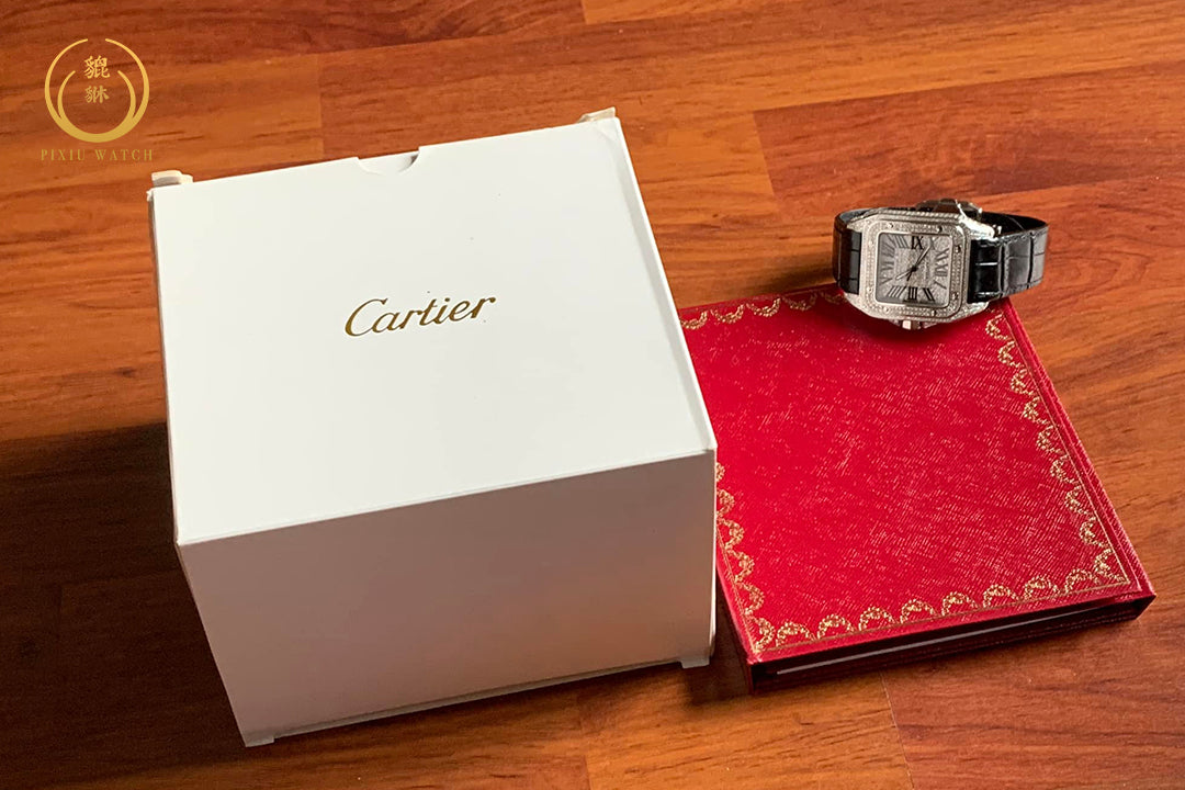 Cartier Santos 100 Full Diamond Size XL