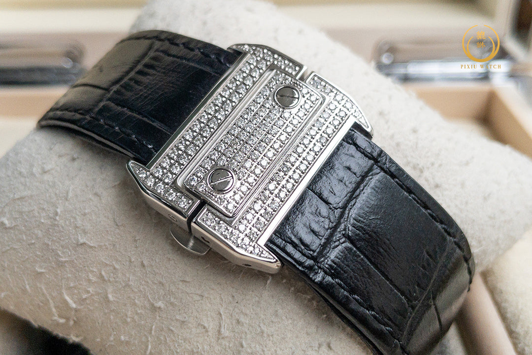 Cartier Santos 100 Full Diamond Size XL