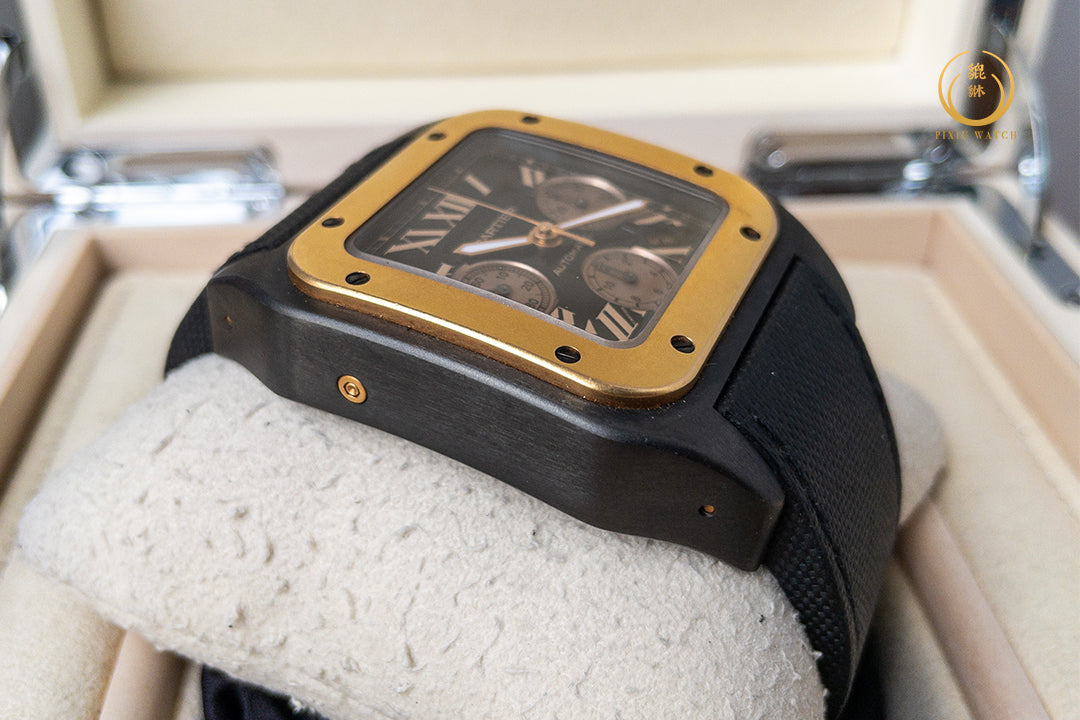 Cartier Santos 100 XL 3104 Chronograph Titanium/Rose Gold
