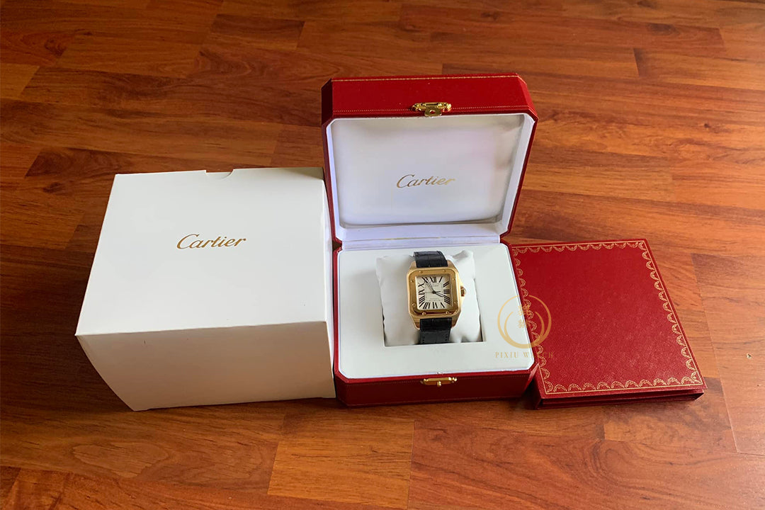 Cartier santos 100XL yellow full gold