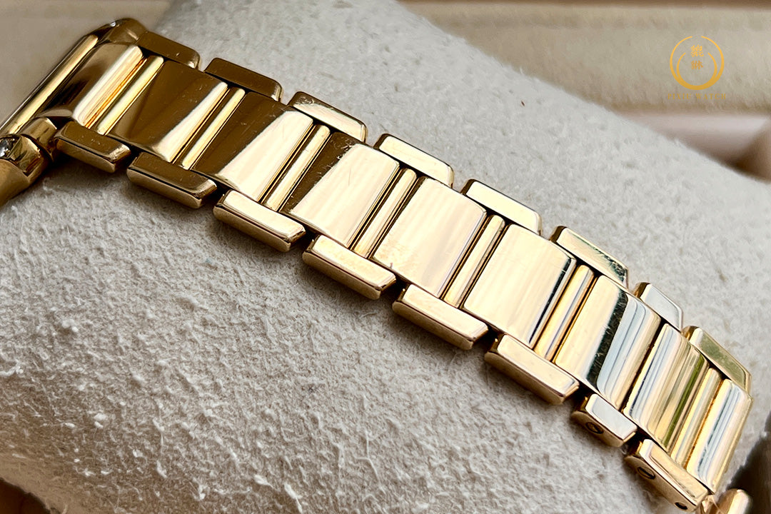 Cartier Tank Full Yellow Gold Diamonds Monogram Dial