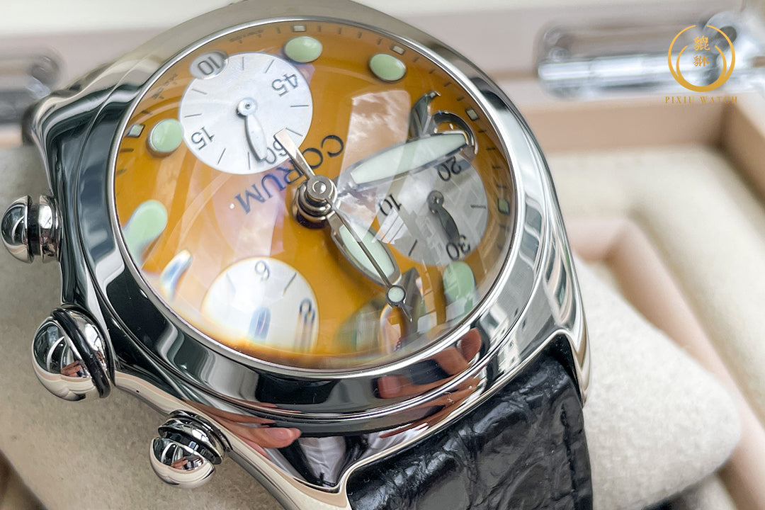 Corum Bubble XL Chronograph Yellow Dial