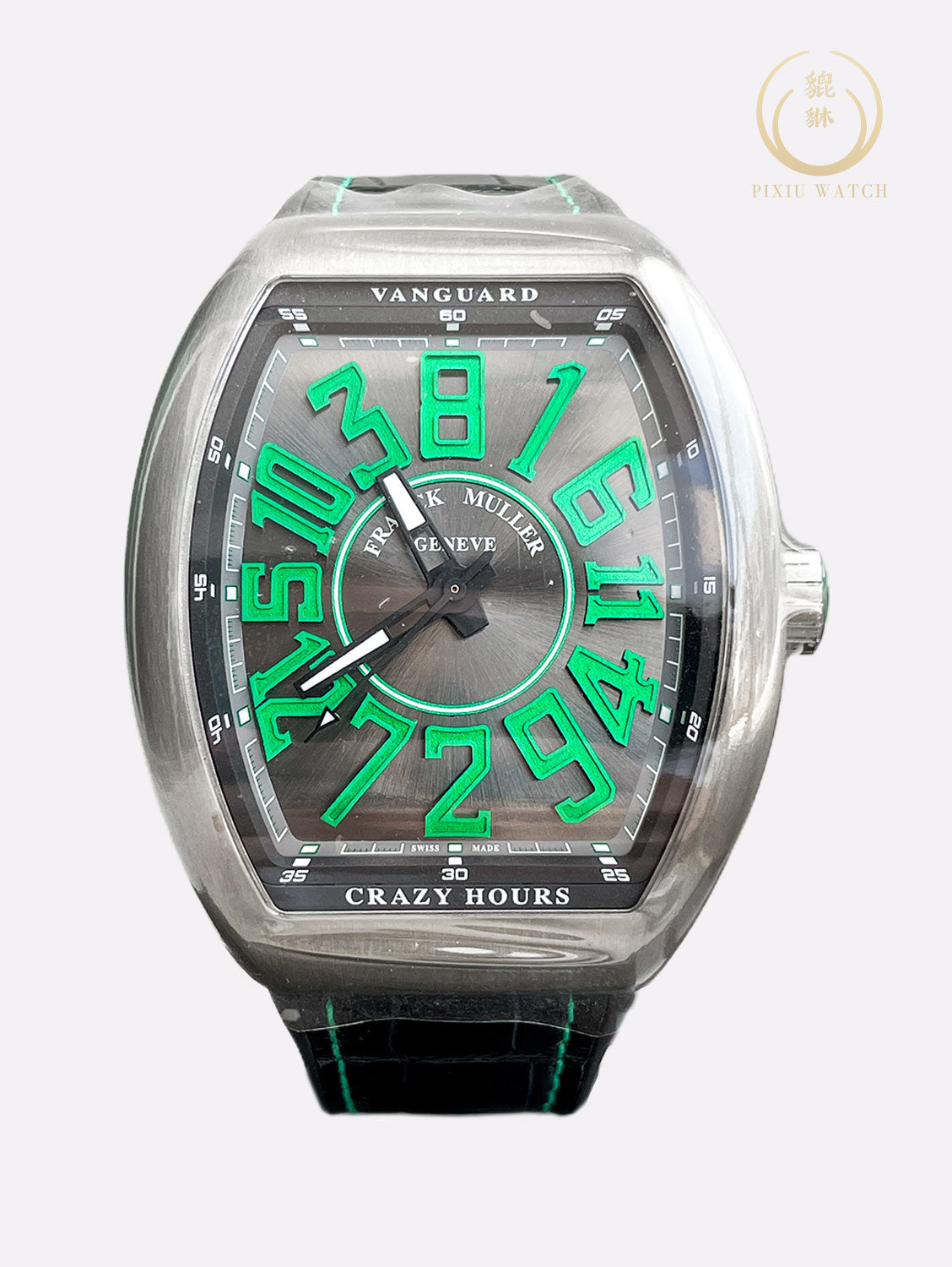 “Brand New” Franck Muller Vanguard Green Crazy Hour Titanium