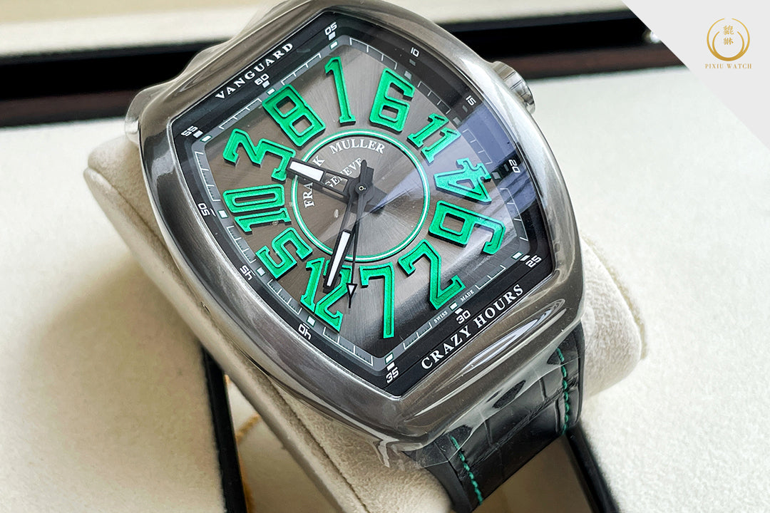 “Brand New” Franck Muller Vanguard Green Crazy Hour Titanium